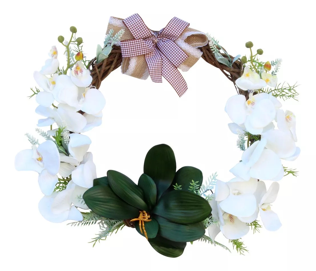 Guirlanda Floreal De Porta C Laço Decor Natal E Primavera
