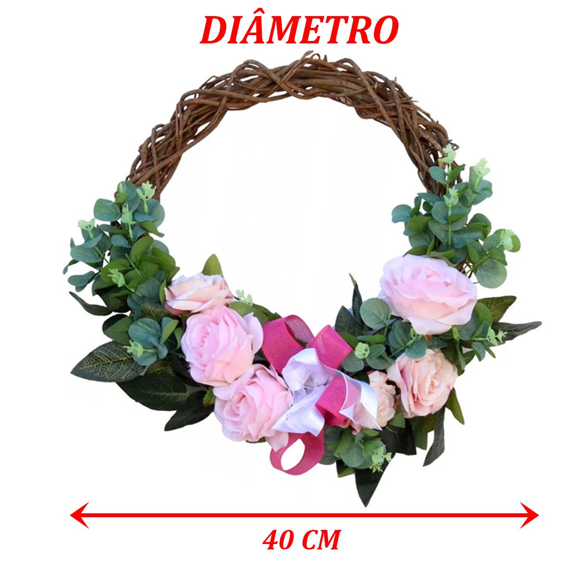 Guirlanda Floreal De Porta C Laço Decor Primavera E Natal