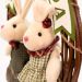 Guirlanda de Páscoa Casal de Coelhos Enfeite Decorativo 40x36cm