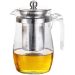 Jarra Com Infusor Com Tampa Inox Chaleira Chá Vidro 500ml