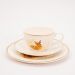 Jogo Café Lanche Porcelana Branca Páscoa Coelho 4 Peças