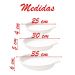 Jogo De Travessas Melamina Oval Branca 3 Peças