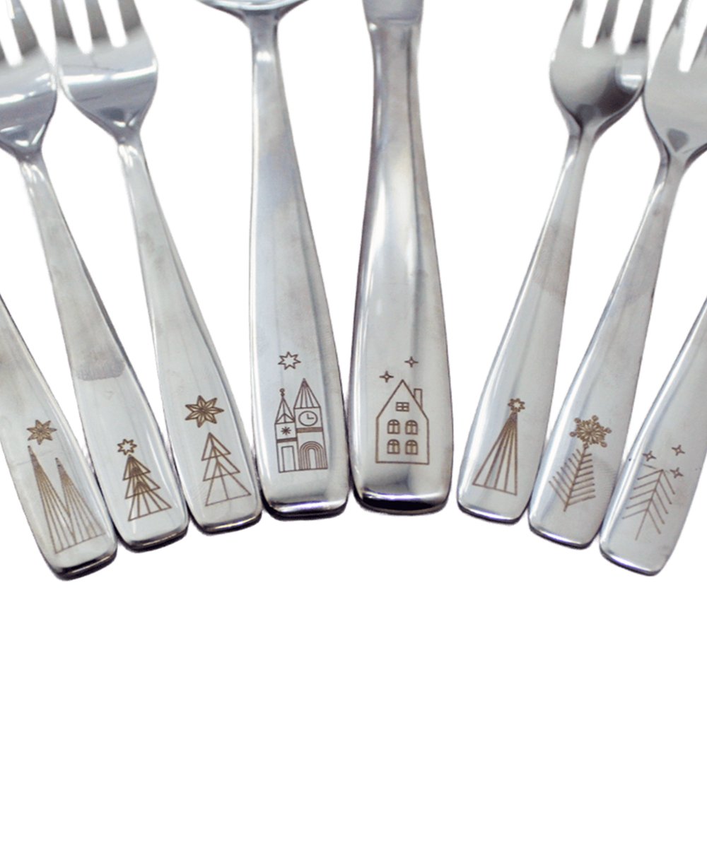 Jogo Para Torta Talheres Natalino Tramontina Inox Natal 8Pçs