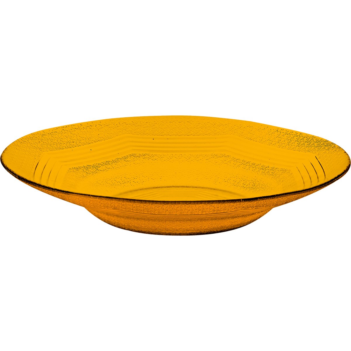 Jogo Prato Fundo Sopa 6 Pessoas 6Pçs Âmbar Em Vidro 22,5cm