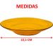 Jogo Prato Fundo Sopa 8 Pessoas 8Pçs Âmbar Em Vidro 22,5cm