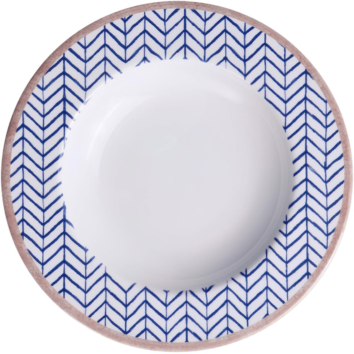 Jogo Prato Fundo Sopa Lanche 4 Pessoas 4Pçs Abstratta 23cm