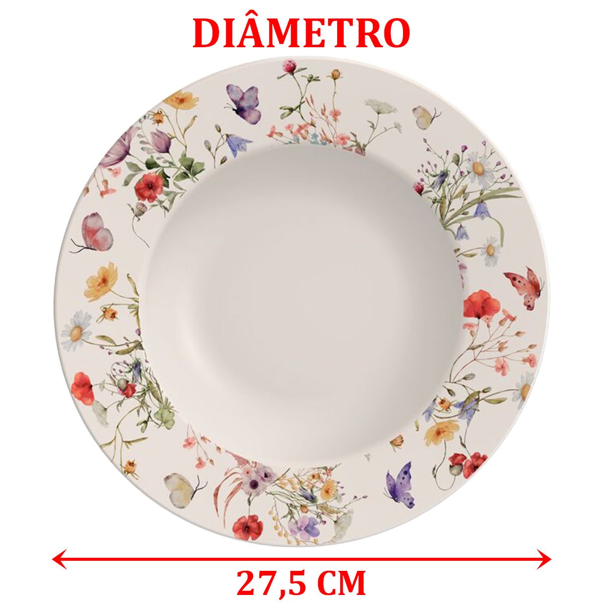 Jogo Prato Raso Fundo 4 Pessoas 8 Pçs Ana Clara Tramontina
