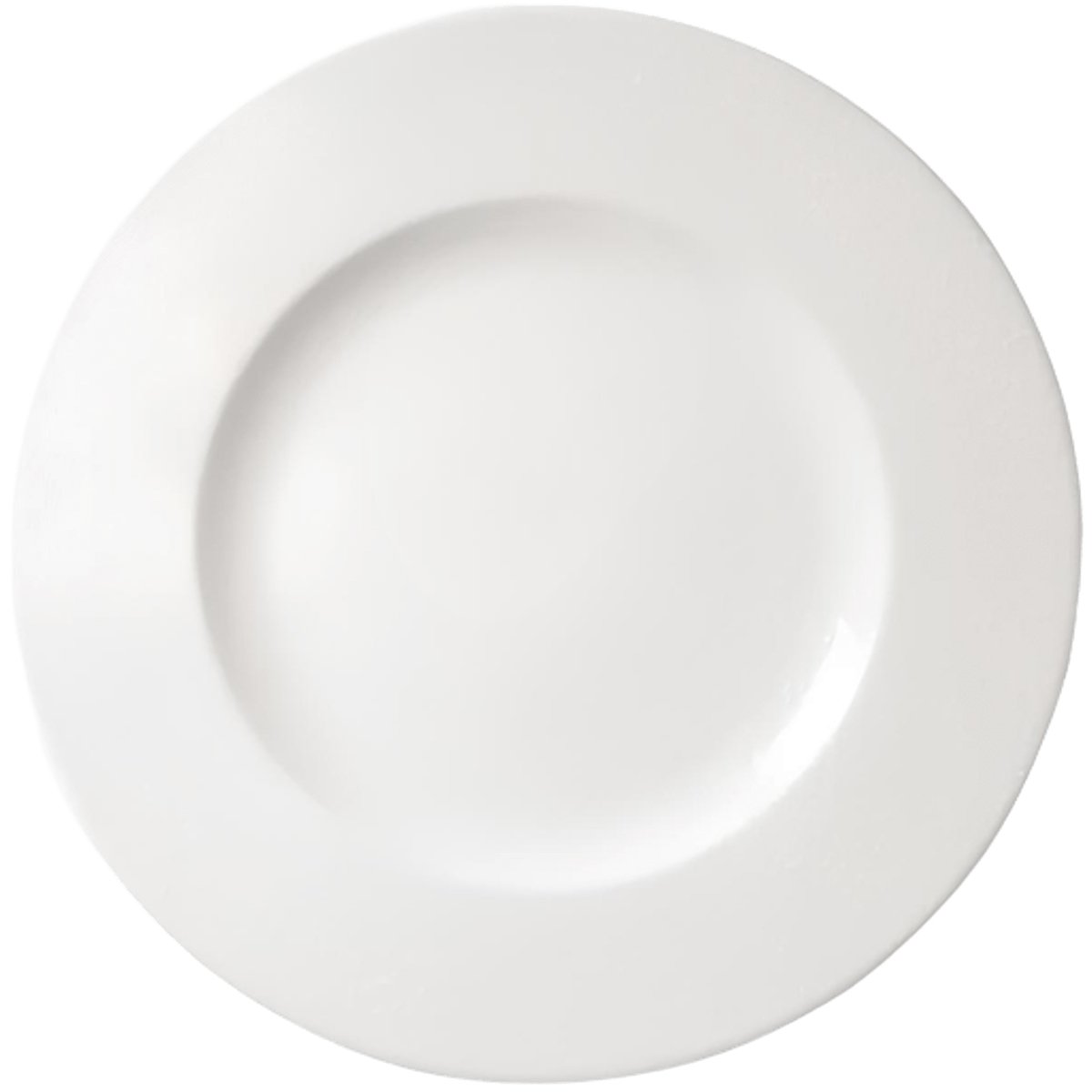 Jogo Prato Raso Jantar 8 Pessoas 8Pçs Aba Larga Branco 28cm