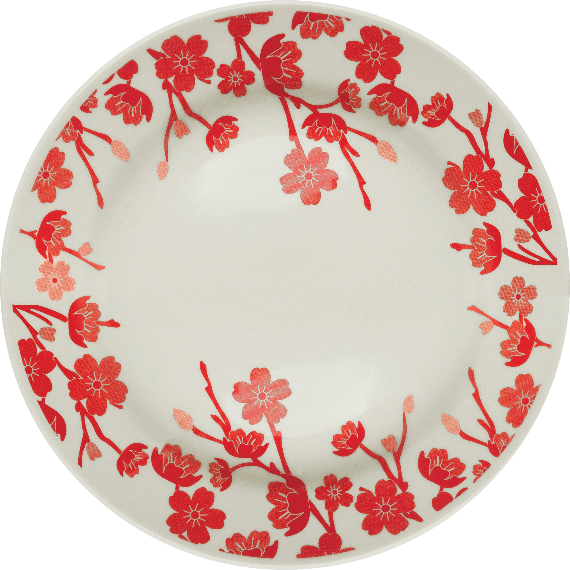 Jogo Pratos Rasos Fundos e Sobremesa 24 Peças Donna Jardim Oriental Oxford® Cerâmica