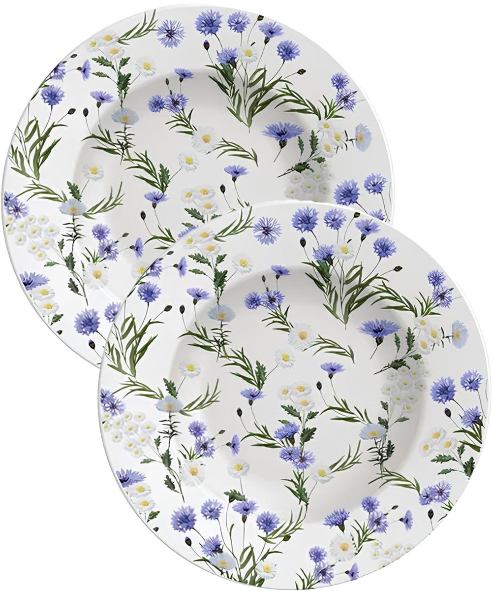 Jogo Pratos Sobremesa Lanche 2 Pessoas 2Pçs Ana Alice 21cm