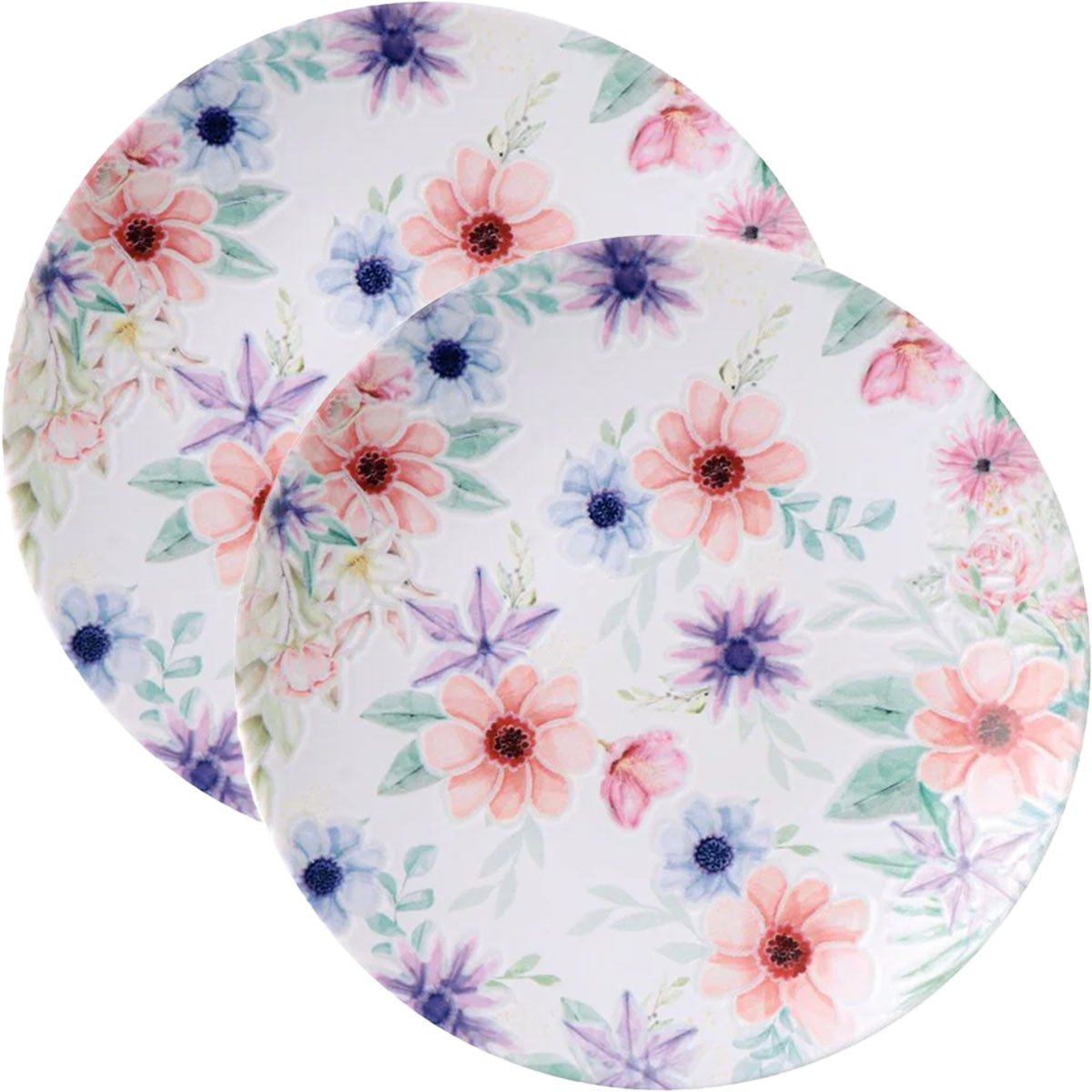 Jogo Pratos Sobremesa Lanche 4 Pessoas 4 Pçs Floratta 21cm