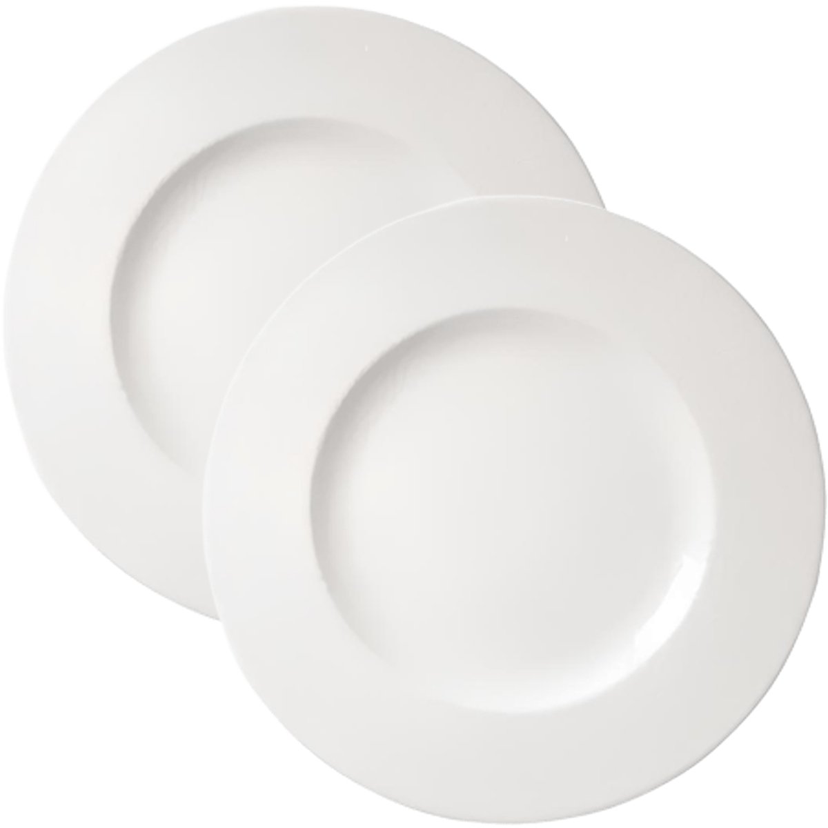 Jogo Pratos Sobremesa Lanche 4 Pessoas 4Pçs Aba Larga 21cm