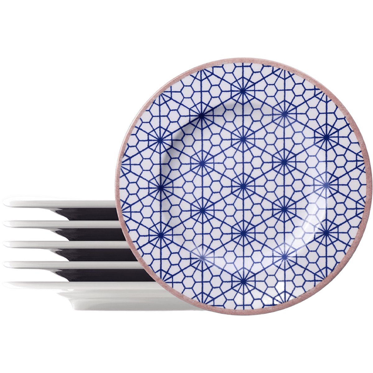 Jogo Pratos Sobremesa Lanche 4 Pessoas 4Pçs Abstratta 21cm