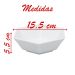 Kit 02 Tigelas Melamina Hexagonal Branca 430Ml