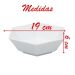 Kit 02 Tigelas Melamina Hexagonal Branca 700Ml