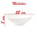 Kit 02 Tigelas Melamina Redonda Branca 1,435 Ml
