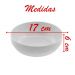 Kit 02 Tigelas Melamina Redonda Branca 900 Ml
