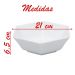 Kit 04 Tigelas Melamina Hexagonal Branca 1 Litro