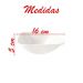 Kit 04 Tigelas Melamina Quadrada Branca 600Ml
