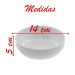 Kit 04 Tigelas Melamina Redonda Branca 500 Ml
