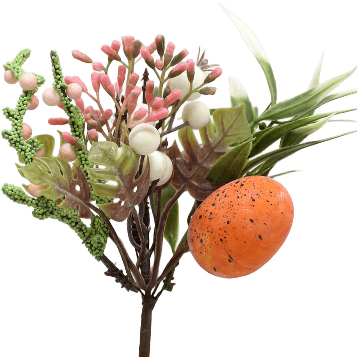 Kit 10 Arranjos Artificial Decoração Páscoa Ovos Coelho 23cm