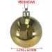 Kit 10 Bolas Decoração De Natal Dourada Árvore De Natal 60mm