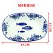 Kit 10 Petisqueiras Travessa Bowl Média Peixe Oceano 250ml