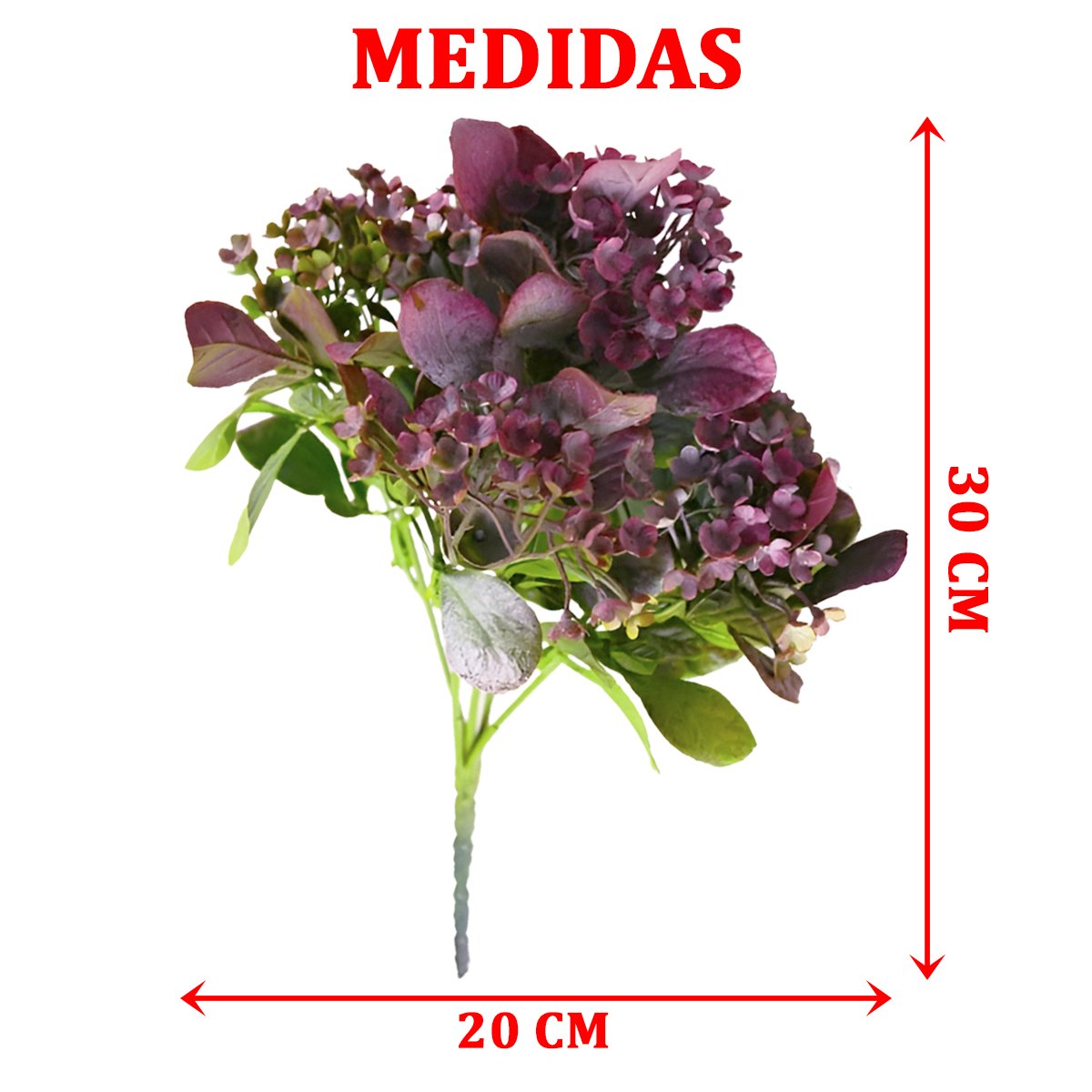 Kit 10 Plantas kalanchoe Artificial Flores Jardim Buquê 30cm