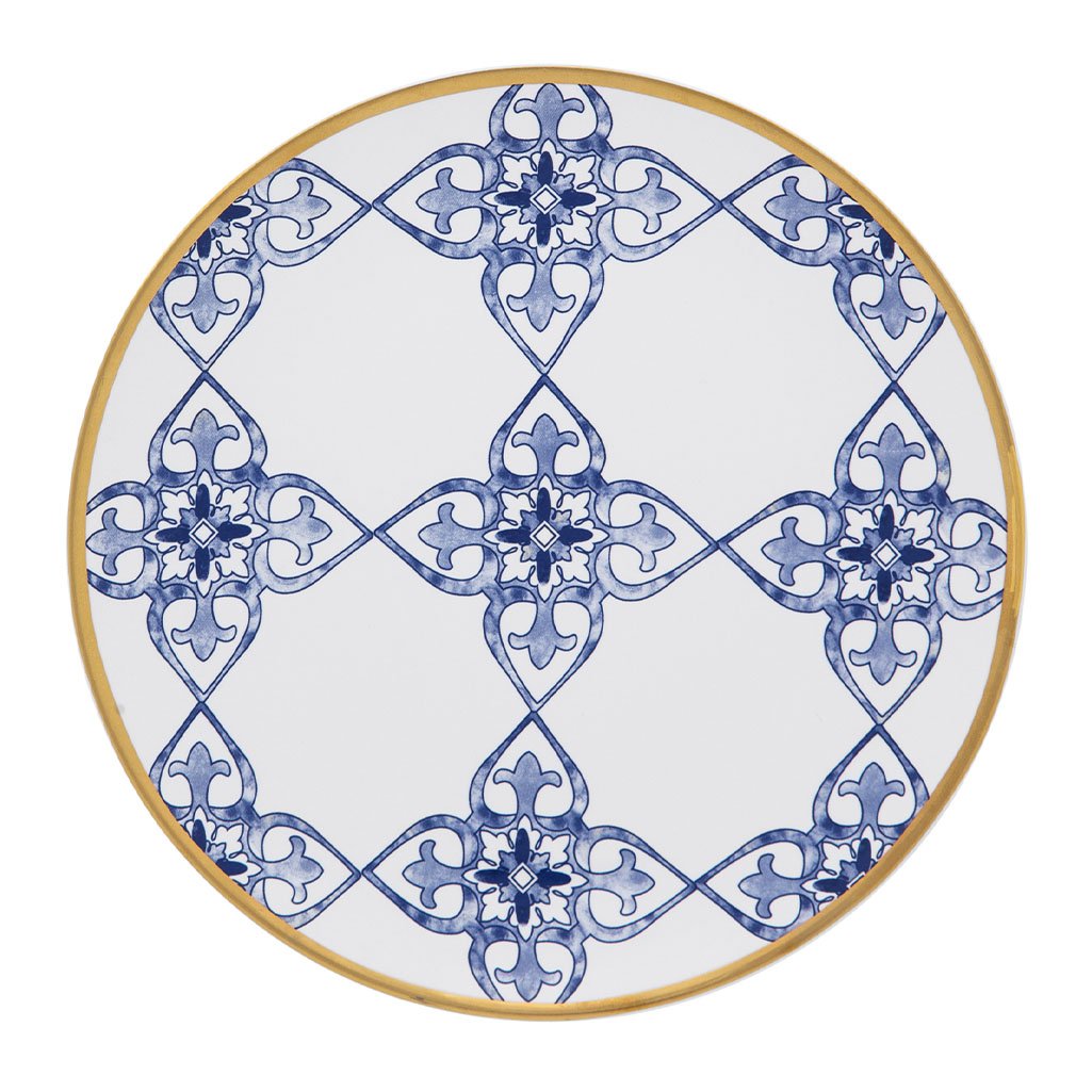 Kit 10 Pratos de Sobremesa Coup Lusitana Oxford® Porcelana 21cm