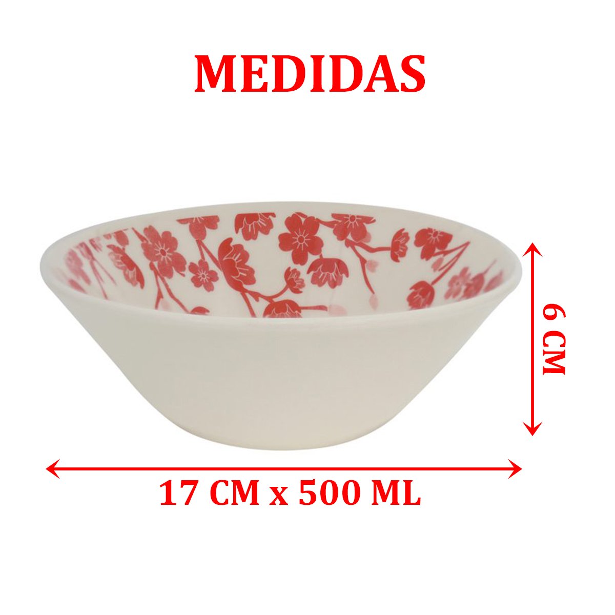 Kit 10 Tigela Pequena Bowl Conic 6cm Jardim Oriental 500ml