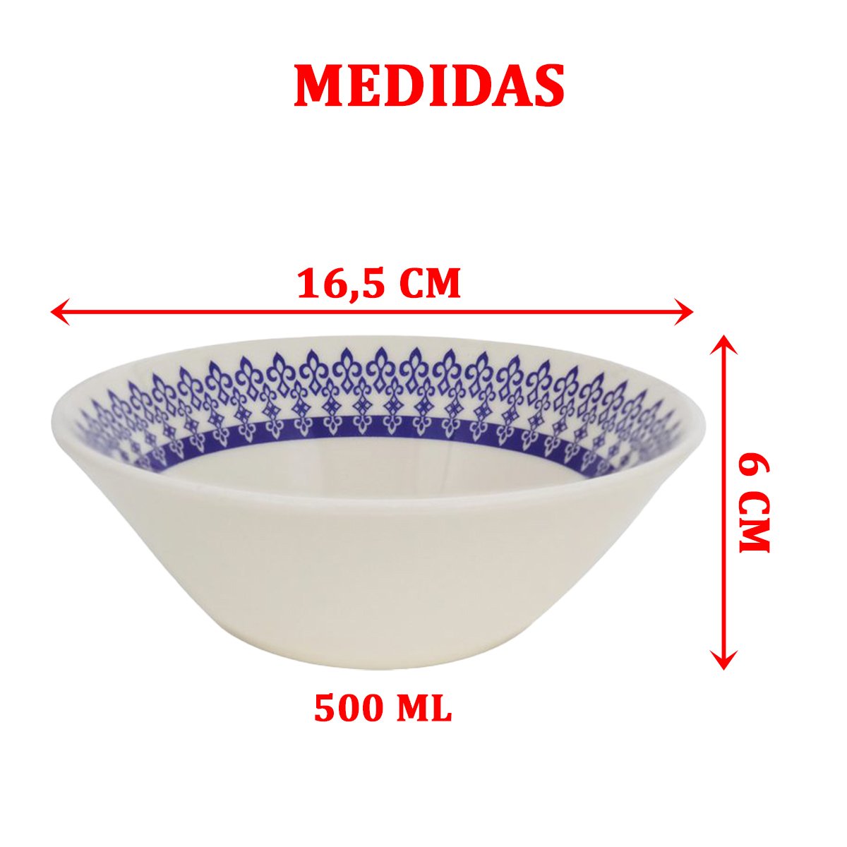 Kit 10 Tigela Saladeira Bowl Conic Grécia Recipiente 500ml