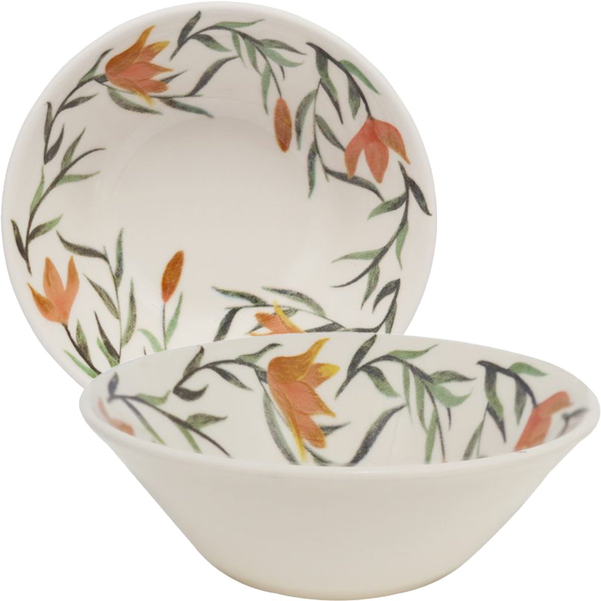Kit 10 Tigela Sobremesa Pequena Bowl Conic Dona Lírios 500ml