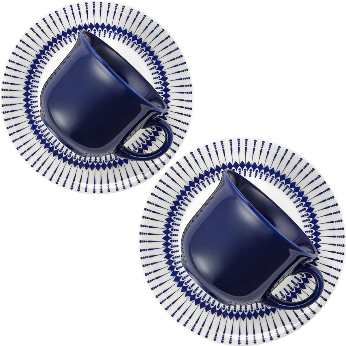 Kit 10 Xícara Biona Com Pires Cerâmica Vintage Cafezinho 65ml