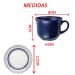 Kit 10 Xícara Biona Com Pires Cerâmica Vintage Cafezinho 65ml