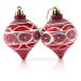 Kit 12 Bolas Pião Enfeite Àrvore Natal Pendente 60mm