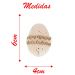 Kit 12 Ovos de Páscoa Bege Branco Enfeitado Pendente Decorativo