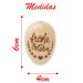 Kit 12 Ovos de Páscoa Pendente Marrom Enfeitado Decoração
