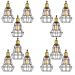 Kit 12 Pendente Aço Taschibra 40w Vintage 160 Preto Lustre