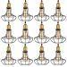 Kit 12 Pendente Aço Taschibra 40w Vintage 185 Preto Lustre