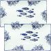 Kit 12 Petisqueiras Bowl Grande Travessa Peixe Oceano 550ml