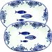 Kit 12 Petisqueiras Travessa Bowl Média Peixe Oceano 250ml