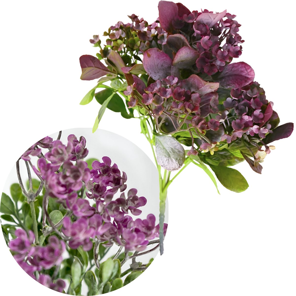 Kit 12 Plantas kalanchoe Artificial Flores Jardim Buquê 30cm