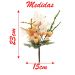 Kit 12 Ramos Artificiais Decoração de Páscoa Frutas e Passarinho 23cm