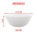 Kit 12 Saladeira Tigela Branca 700ml De Vidro Opalino 17,5cm