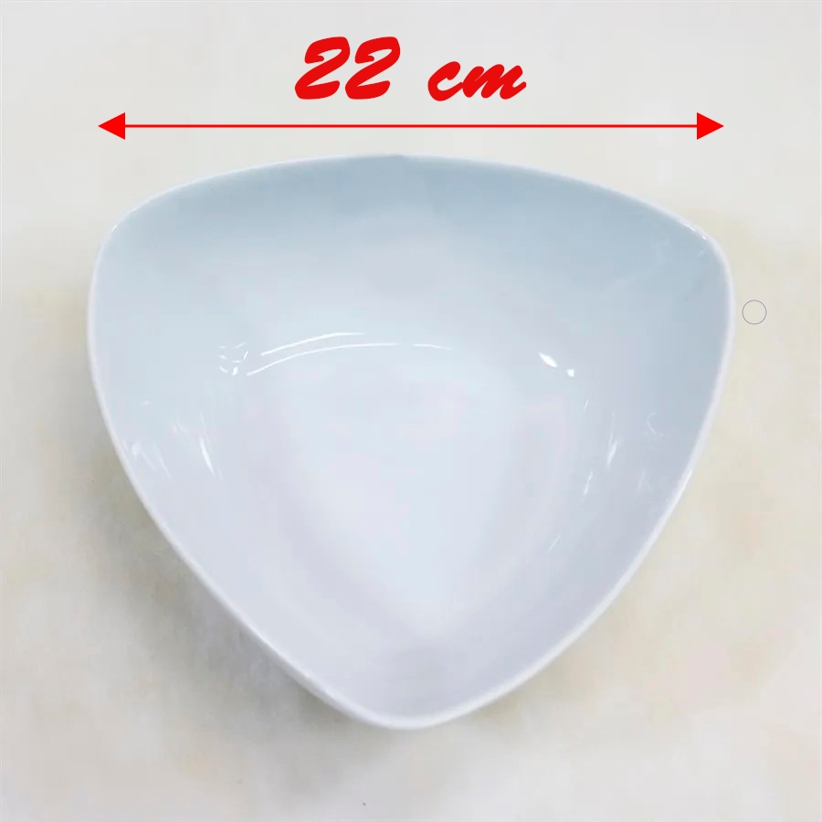 Kit 12 Tigela De Melamina Gourmet Triangular 1,4L 22X8 cm