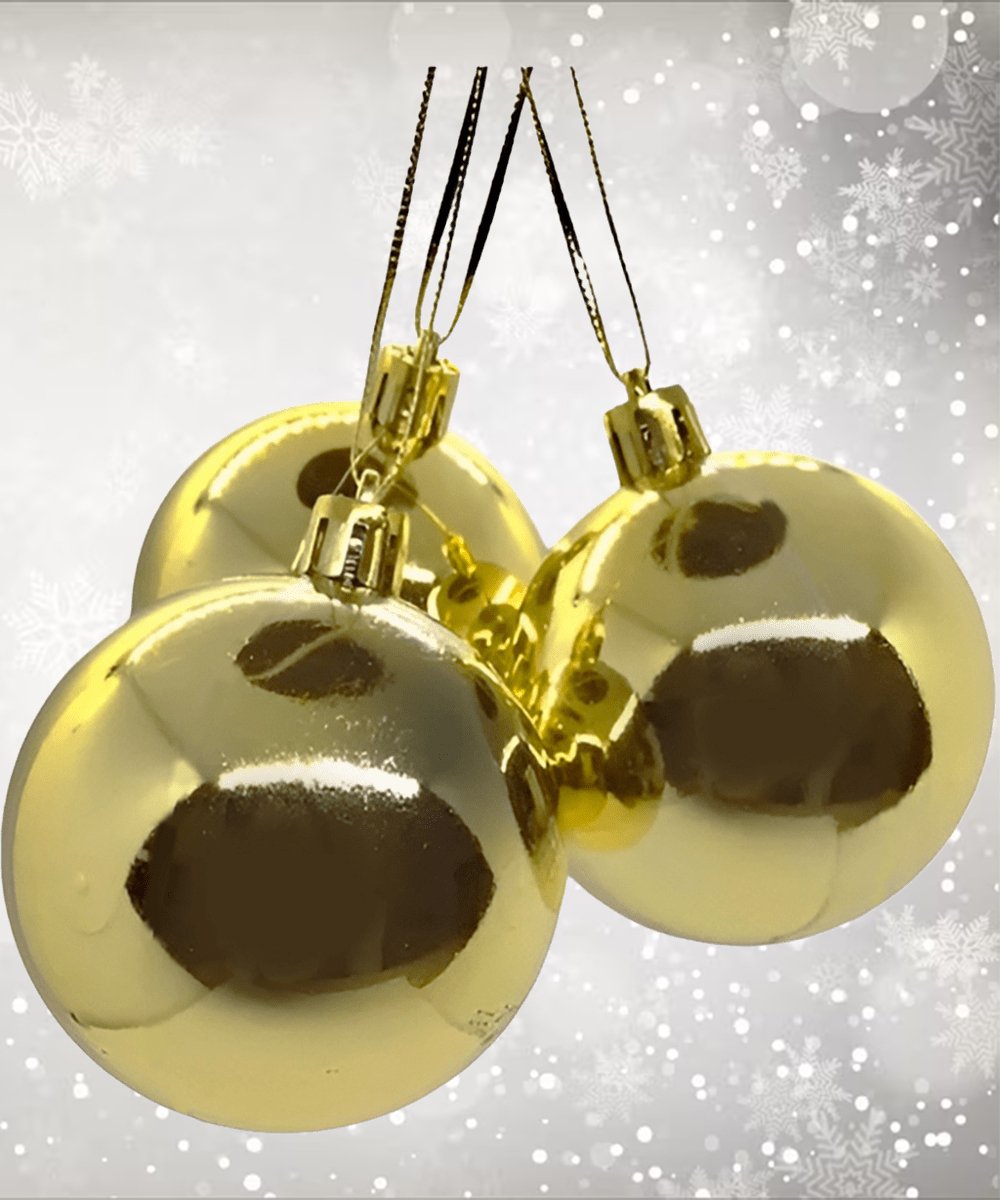 Kit 16 Bolas Dourada Decoração De Natal Árvore De Natal 60mm