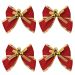 Kit 16 Laços De Bolinhas 10cm Pingentes Dourado Brilhante