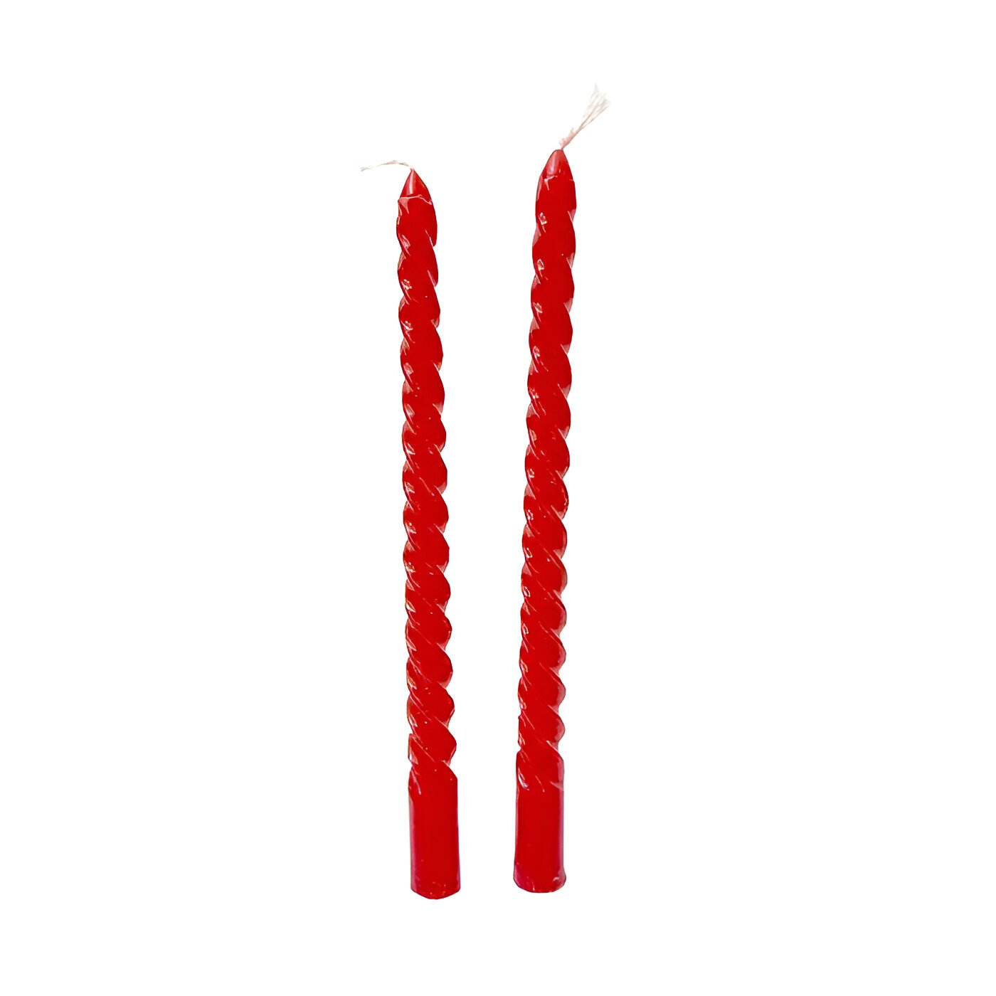 Kit 16 Vela Retorcida Natalina Enfeite Vermelho Festiva 20cm