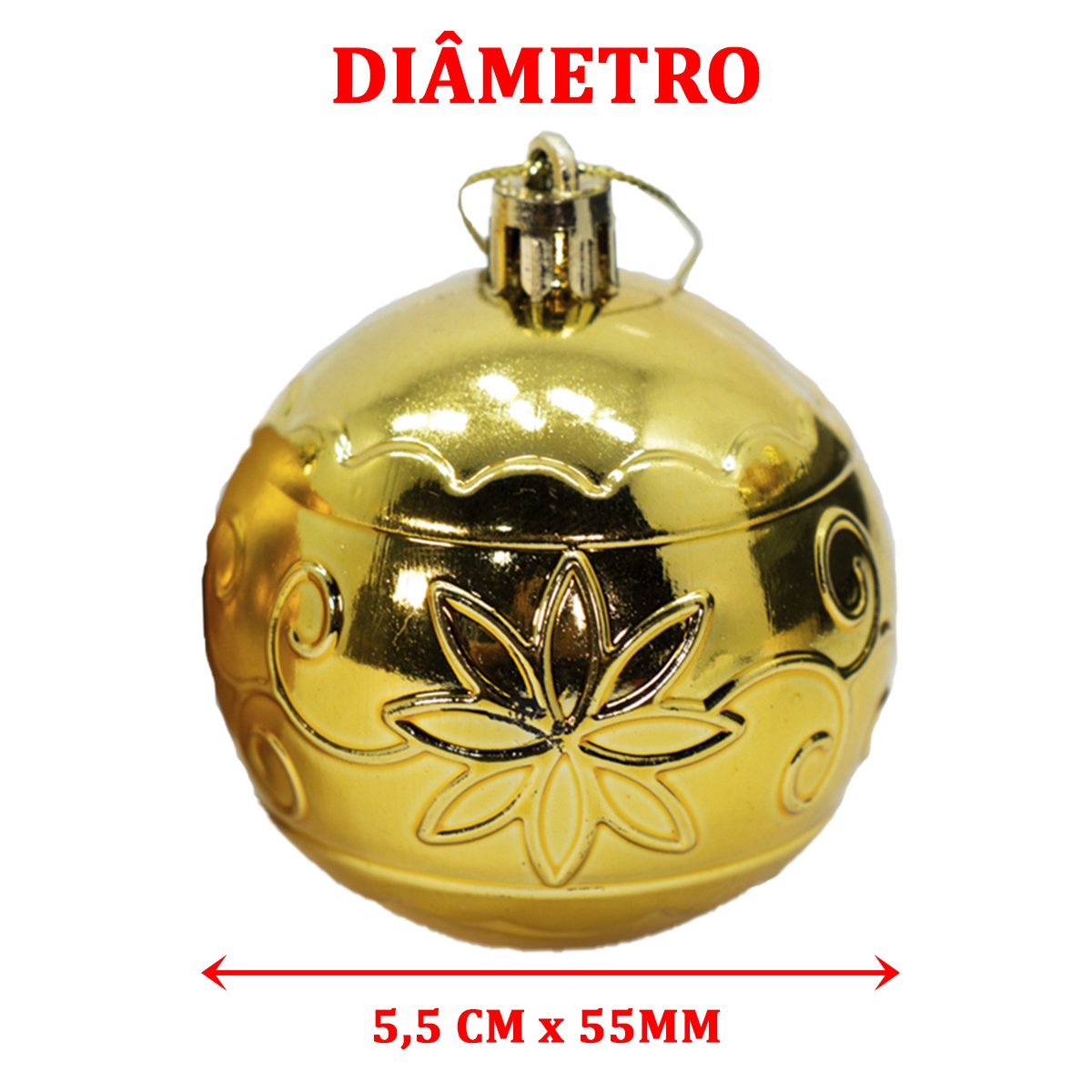 Kit 18 Bolas Árvore De Natal Decoração Maleta Natalina 55mm