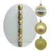 Kit 18 Bolas Enfeite Natalino Árvore De Natal Gliter Dourada